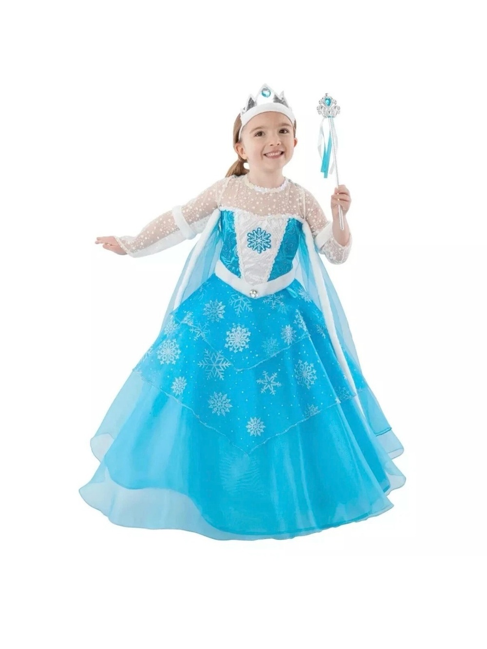 Teetot & Co. Child Kids Frozen Elsa Snowflake Princess Costume Halloween Size 4